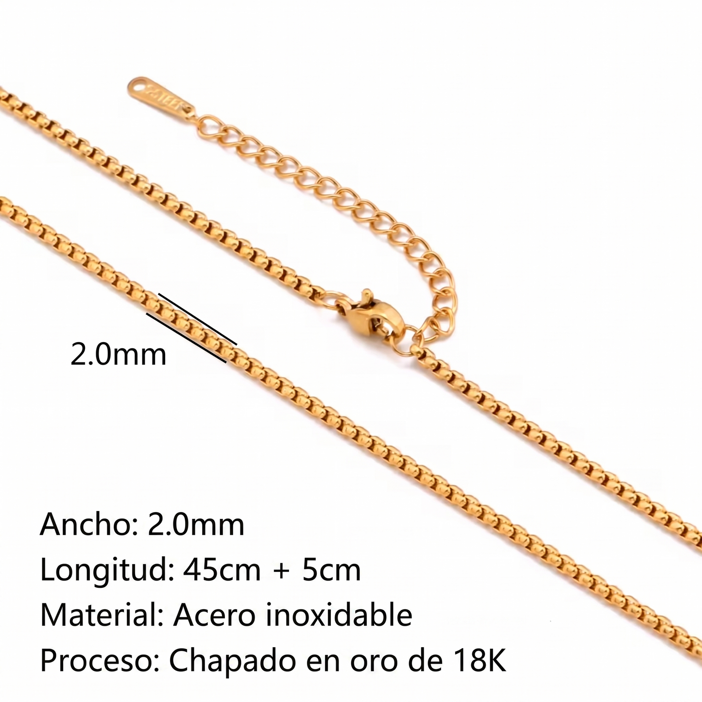 CADENAS ORO Y PLATA 18K