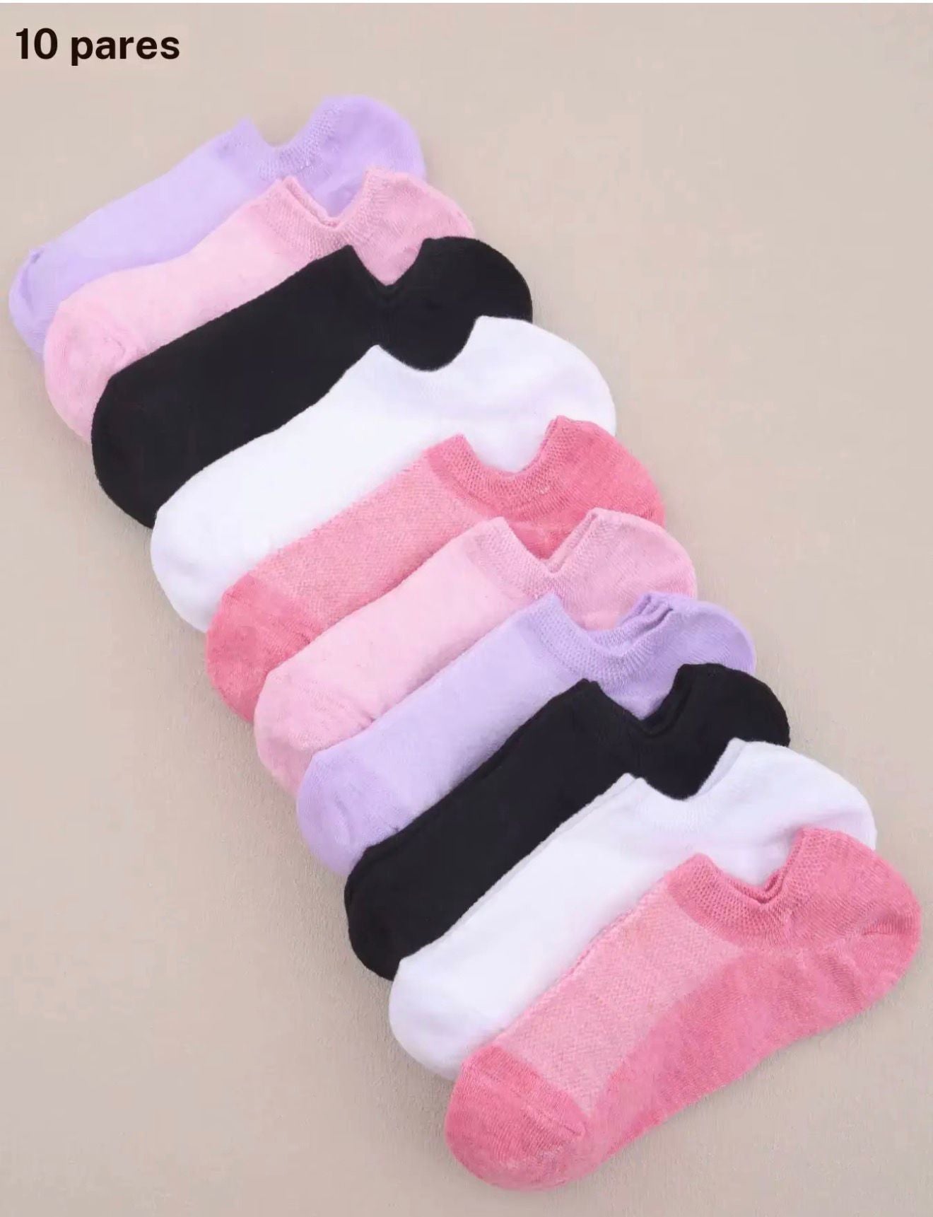 10 PARES CALCETINES TRANSPIRABLES
