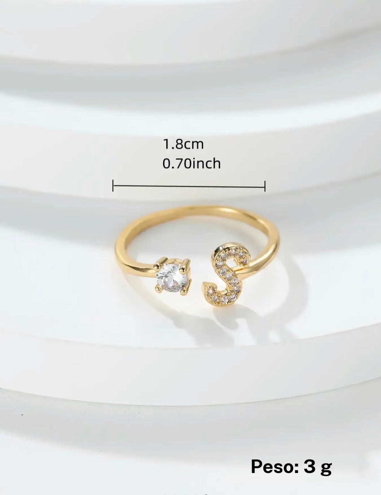 ANILLO AJUSTABLE DE ZIRCÓN