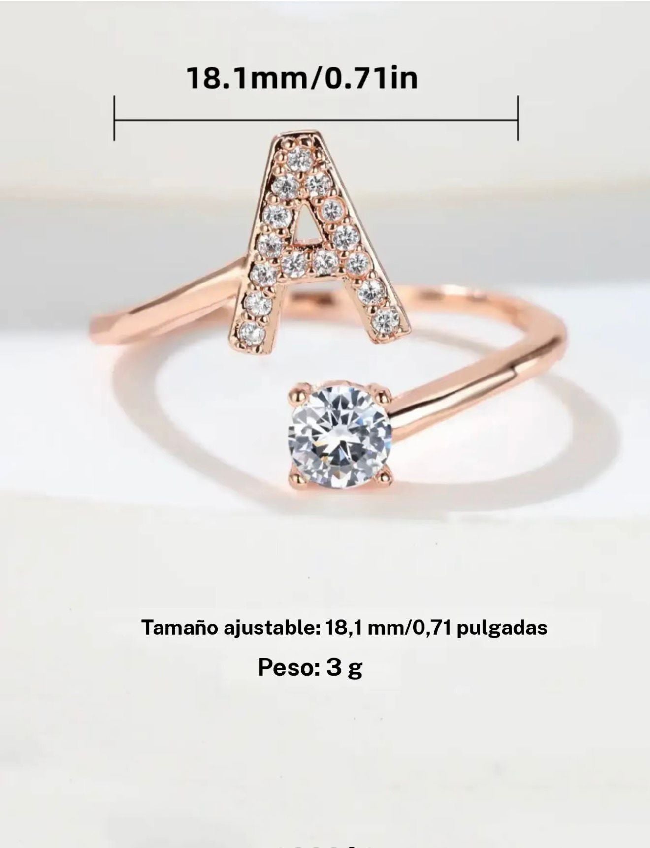 ANILLO AJUSTABLE DE ZIRCÓN