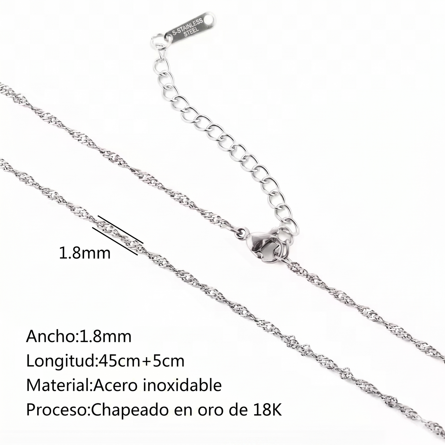 CADENAS ORO Y PLATA 18K