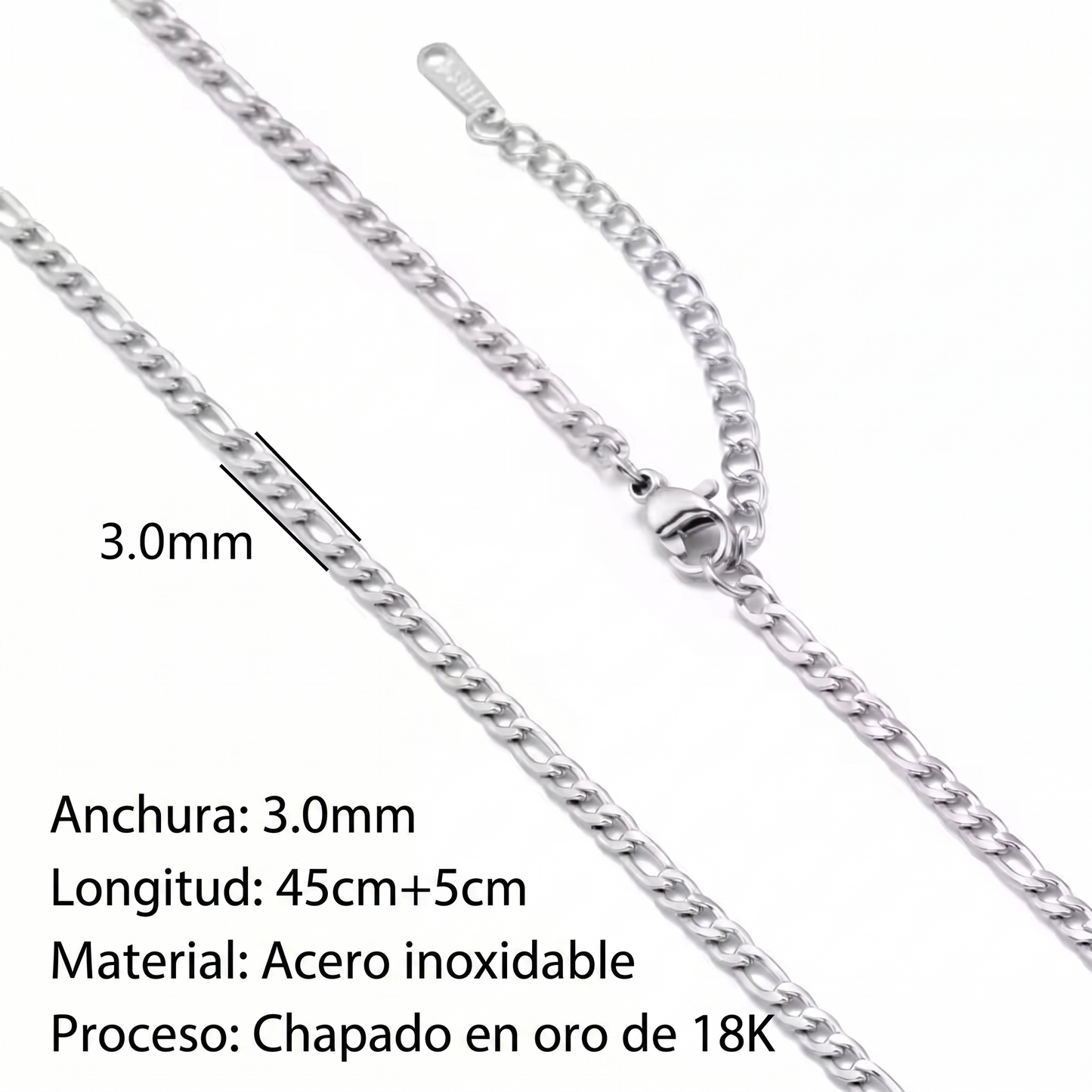 CADENAS ORO Y PLATA 18K