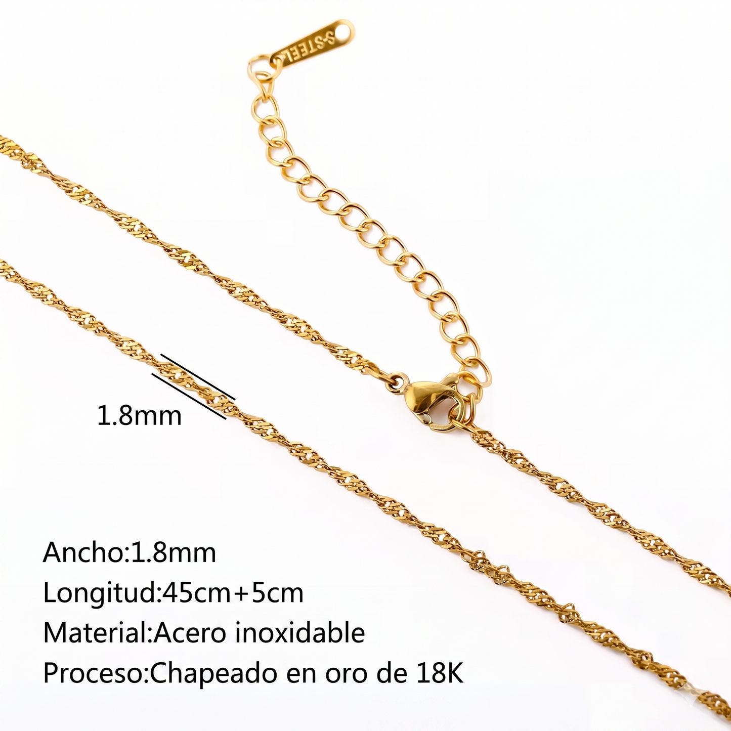 CADENAS ORO Y PLATA 18K