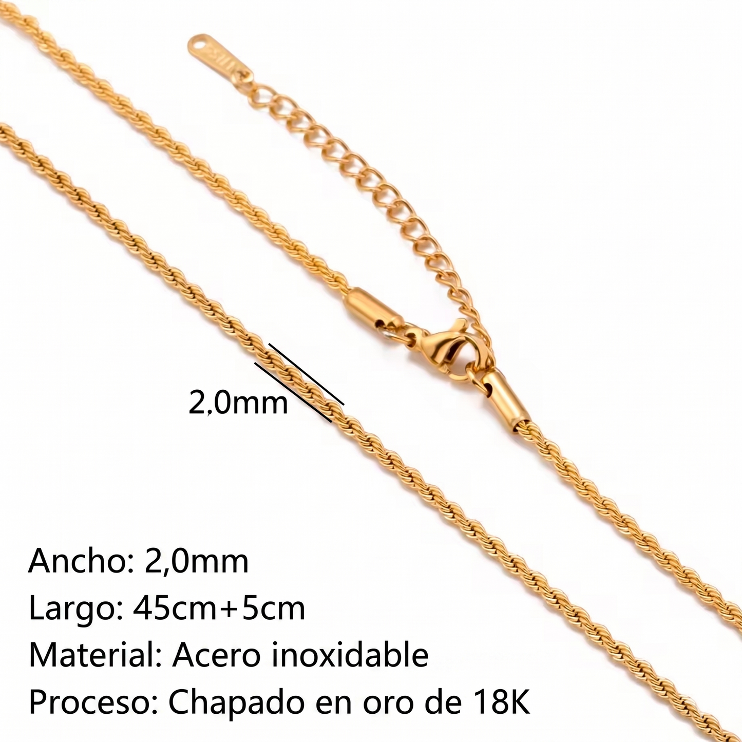 CADENAS ORO Y PLATA 18K