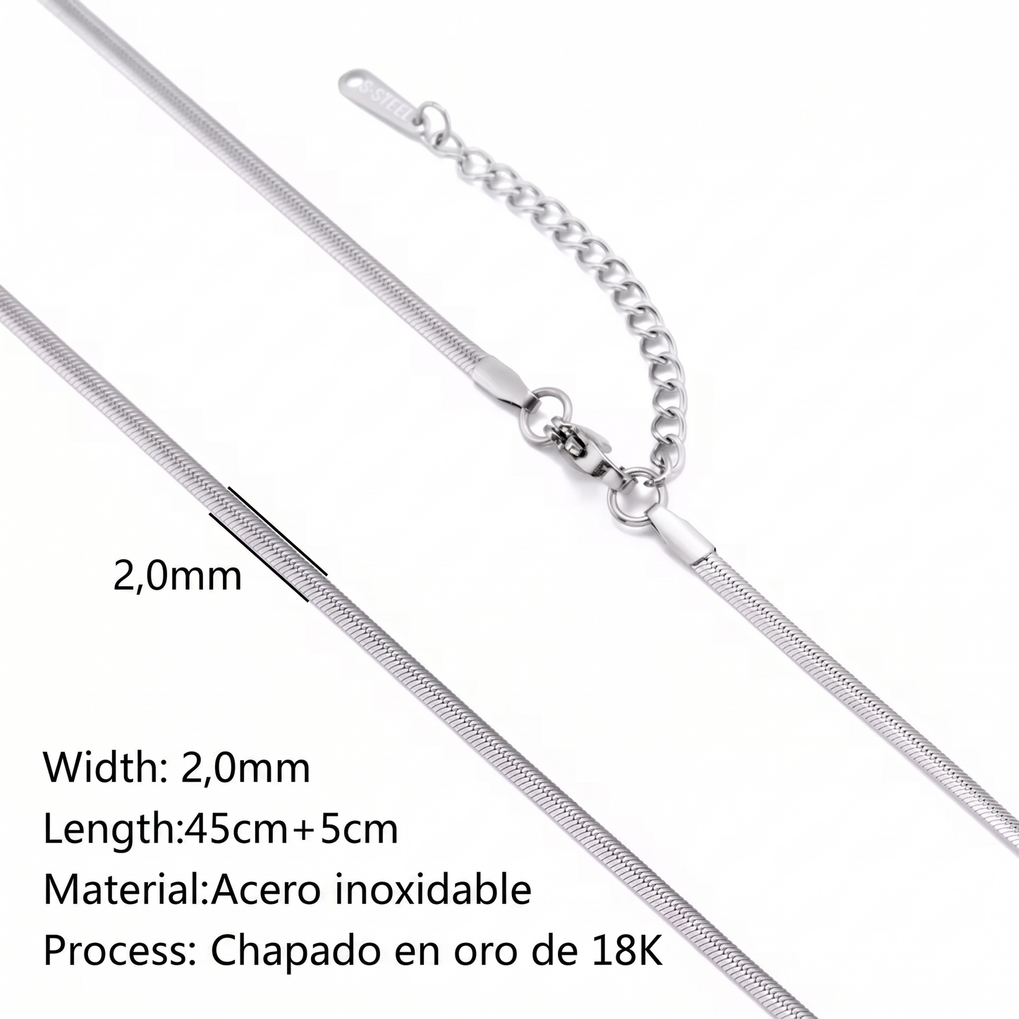 CADENAS ORO Y PLATA 18K