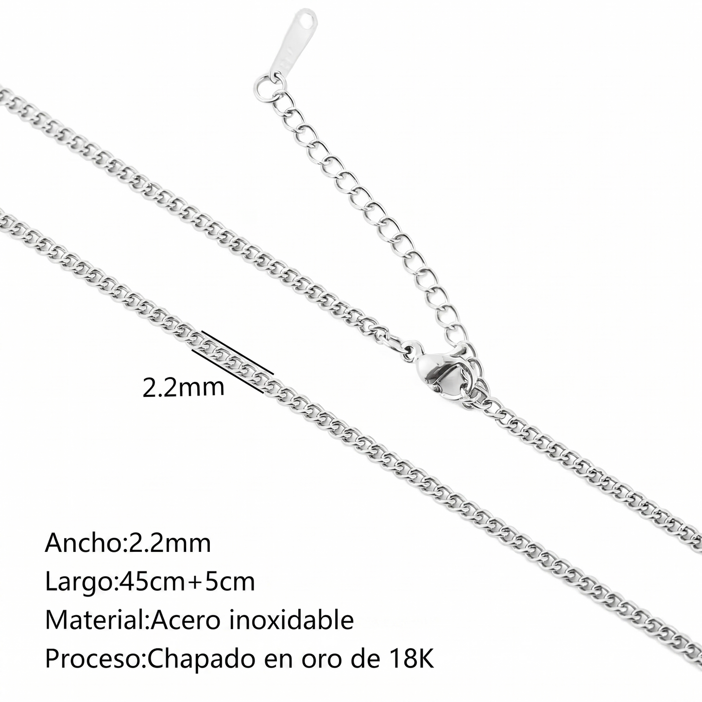 CADENAS ORO Y PLATA 18K