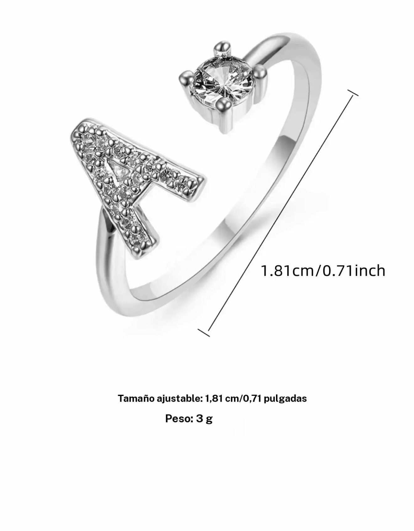 ANILLO AJUSTABLE DE ZIRCÓN
